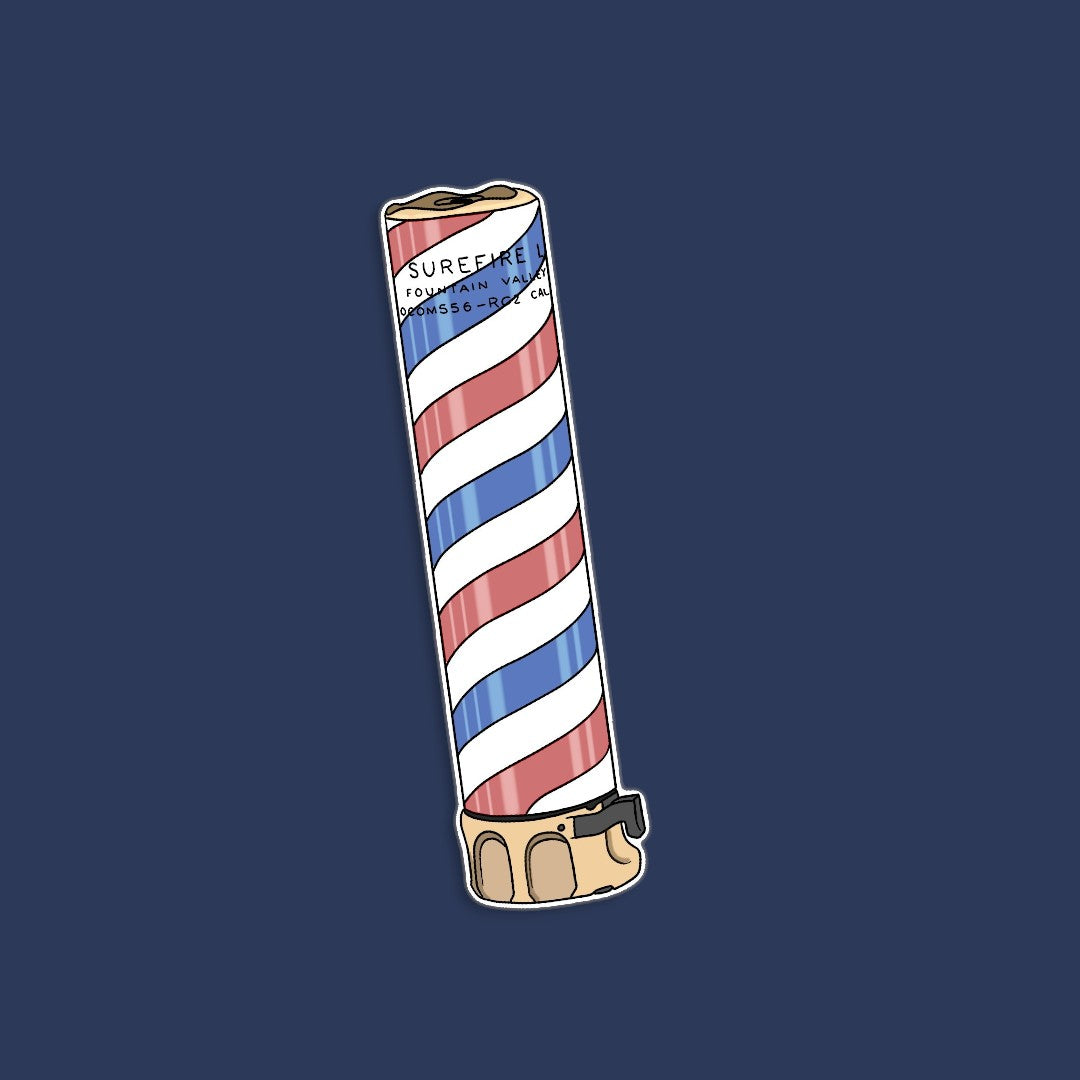 Barber Surefire Sticker